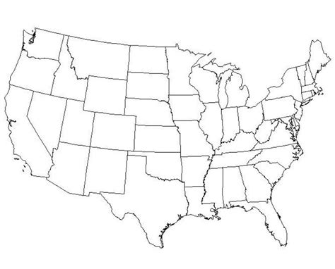 Blank Map Of The 50 States