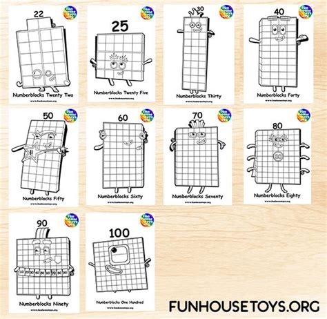 Fun House Toys Numberblocks Coloring Pages Printable Coloring