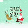 圣诞节新年快乐字体素材AI免费下载_红动网