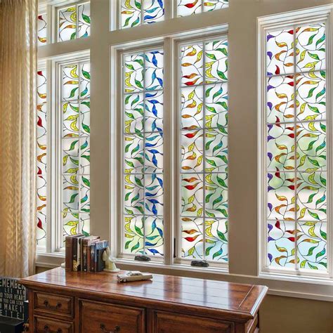 home décor home décor dktie decorative window privacy film frosted window film stained glass