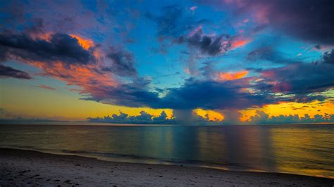 Florida Beach Sunset Hd Wallpaper Background Image 1920x1080 Id