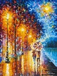 LOVE BY THE LAKE 2 - Original Oil Painting On Canvas By Leonid Afremov ...