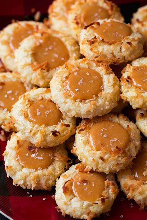 Salted Caramel Coconut Thumbprint Cookies Cooking Classy