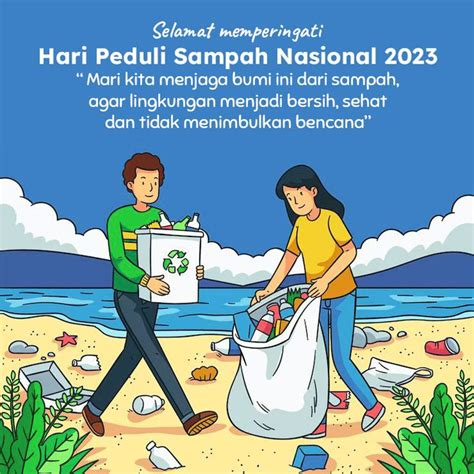 Poster Ucapan Hari Peduli Sampah Nasional Ilustrasi Lucu Sistem Tubuh Manusia Gambar