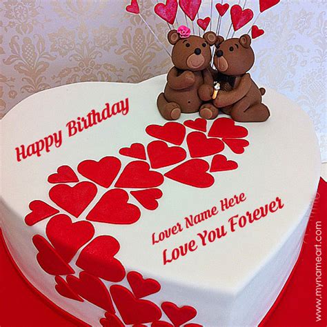 Download the perfect birthday pictures. Write Name On Heart Birthday Cake For Lover