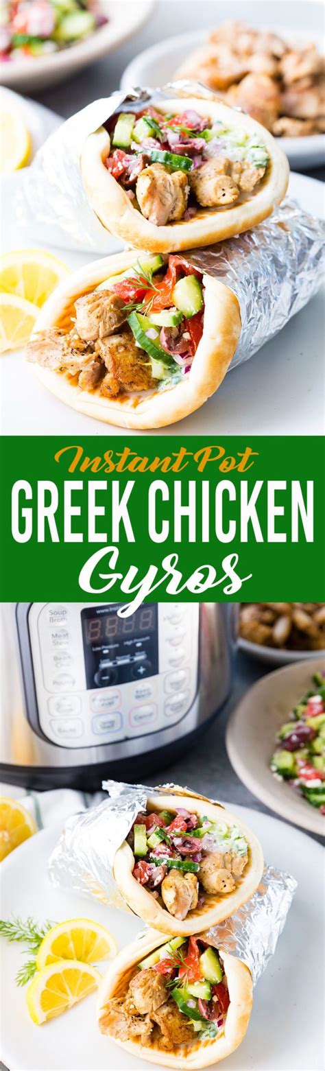 Instant Pot Greek Chicken Gyros With Tzatziki Easy Peasy Meals