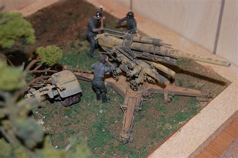 German 88mm Gun Flak 3637 Plastic Model Military Diorama Kit 1