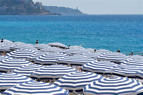 Umbrellas On The Beach Stock Photo Image Of Relax France 76490244
