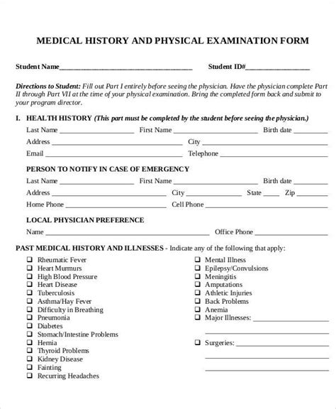 Free 43 Printable Medical Forms In Pdf