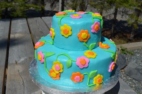Fondant Flowers Birthday Cake Birthday Cake With Flowers Fondant