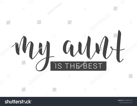 Vector Illustration Handwritten Lettering My Aunt Stock Vector Royalty Free 1624805179