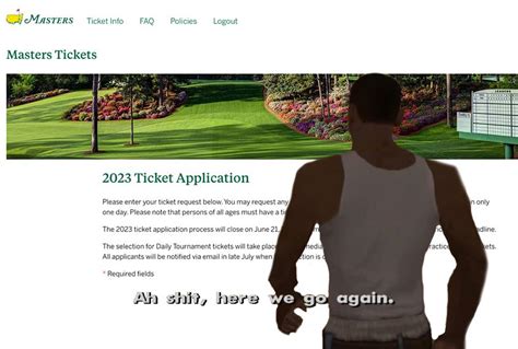 2023 Masters Ticket Application Now Open Golf