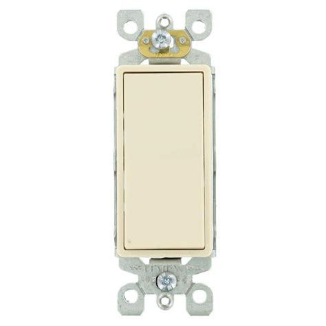 Leviton Decora 15 Amp Single Pole Ac Quiet Switch Light Almond 10