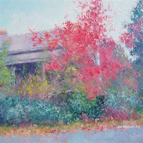 Autumn Painting Autumn Trees Cottage Painting Home By Janmatsonart 85