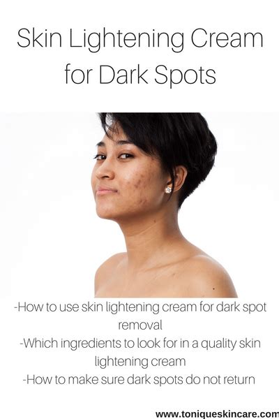 Skin Lightening Cream For Dark Spots Tonique Skincare