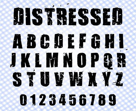 Distressed Font Svg Grunge Font Svg Grunge Alphabet Svg Etsy
