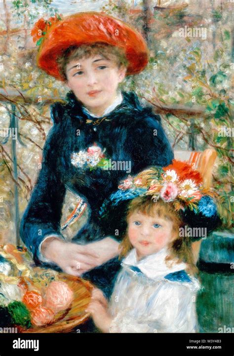 Pierre Auguste Renoir Deux Sœurs Sur La Terrasse Détail 1881