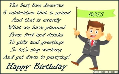 Birthdays are special and it is the time to get the blessing and wishes from your near and dear ones. Birthday Poems for Boss | Birthday wishes for boss, Happy ...