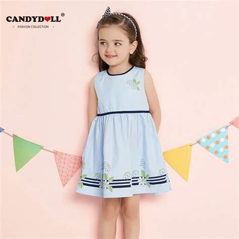 Candydoll Girls Summer Dress 2018 New Childrens Sleeveless Flower
