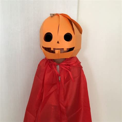 画用紙でハロウィンかぼちゃマスクの作り方♪簡単工作でハロウィンコスチュームdiy♪ ハロウィンに手作り衣装で仮装をしよう⑥ 雪見日和
