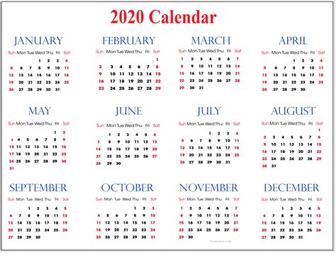 Calendar 2020 With Holidays For All Country Event Management Calendar