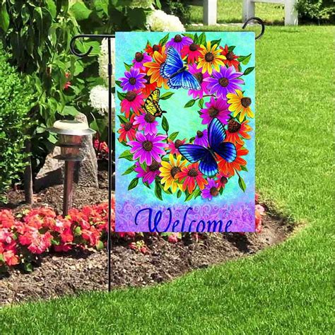 funny sun sunflower cute doll garden flag house yard lawn welcome flags banner décor mt4778895