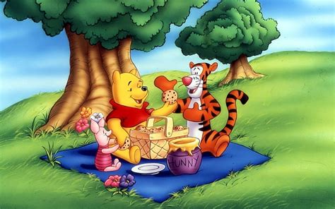 Winnie The Pooh Tigger Dan Pot Piglet Dengan Madu Kartun Walt Disney