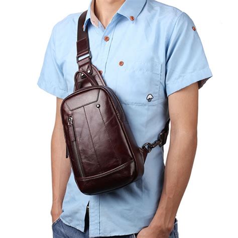 New Men Genuine Leather Cowhide Messenger Shoulder Cross Body Bag