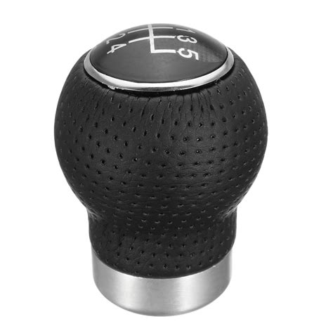 New 5 Speed Universal Aluminum Manual Car Gear Shift Knob Shifter Lever Black Leather Chile Shop