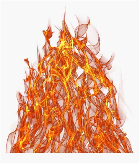 Animated Realistic Fire With Smoke On Transparent Background Flame
