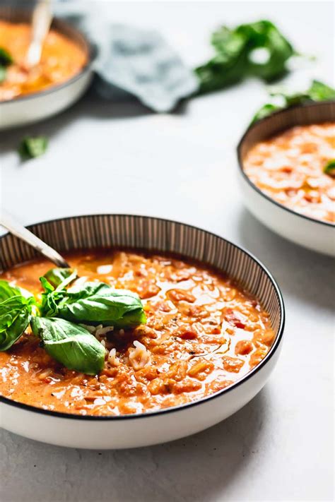 Quick Tomato Rice Soup A Cozy Quick And Easy Meal Jo Eats