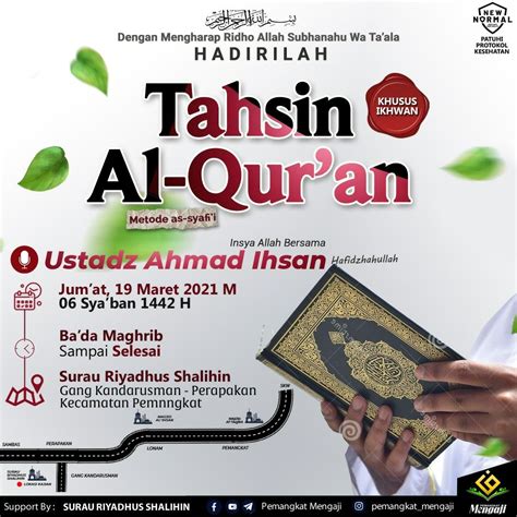 Tahsin Al Quran Desain Pamflet Brosur Desain