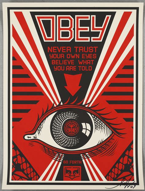 Shepard Obey Fairey Print Obey X Levis Project 2009 Signed And