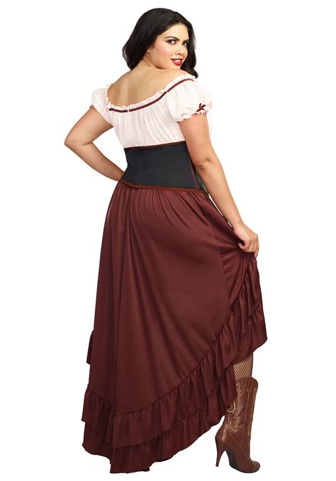 Saloon Girl Plus Size Costume For Women