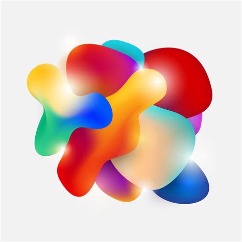 Abstract Modern Flowing Fluid Shape Graphic Elements Gradient Dynamic