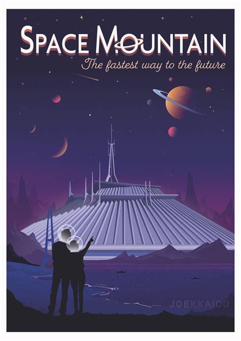 Disneyland Travel Poster Space Mountain By Joekkaidokaku Its Been