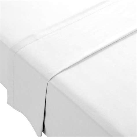Flat Sheet 200tc 100 Cotton Percale White