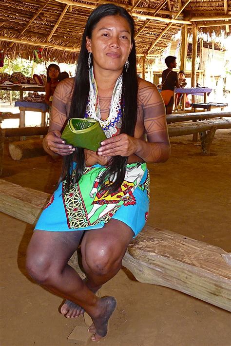 Panama Chagres Park Embera Puru Indians Ontmoeting Met Flickr