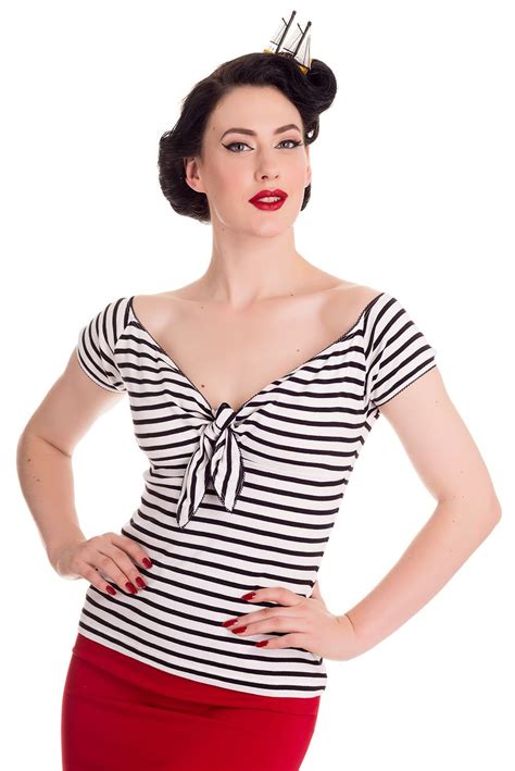hell bunny dolly nautical striped sailor vintage top plus sizes xs 4xl ebay