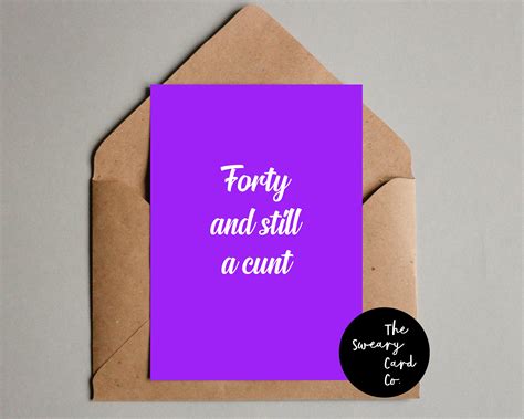 Funny 40th Birthday Card Etsy