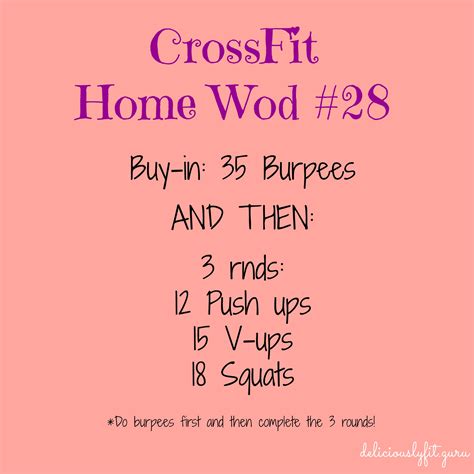 Crossfit Home Wod 28 Deliciously Fit