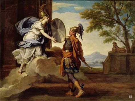 H Ren Antoine Houasse Minerva Presents A Shield To Perseus With Whom He Must Fight The