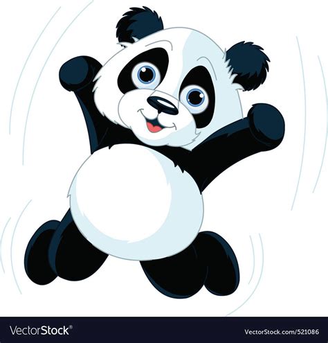 Happy Panda Vector Image On Panda Art Happy Panda Panda Images