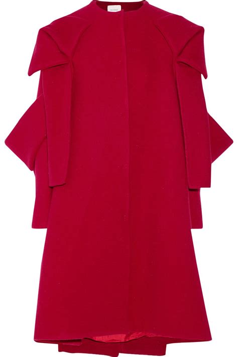 Delpozo Mouflon Wool And Mohair Blend Coat Delpozo Cloth Coat Red