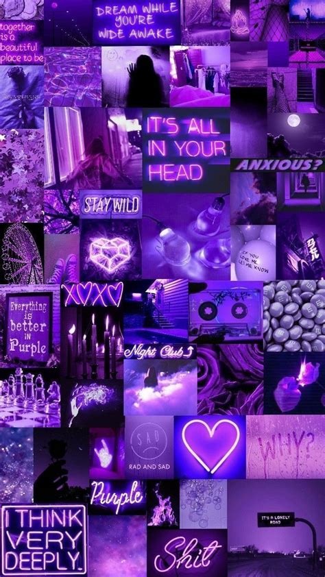 See more ideas about purple aesthetic, purple walls, picture collage wall. Aesthetic Collage Purple Wallpapers - Wallpaper Cave