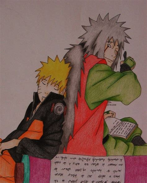 Drawing Naruto And Jiraiya By Evcaa Ourartcorner