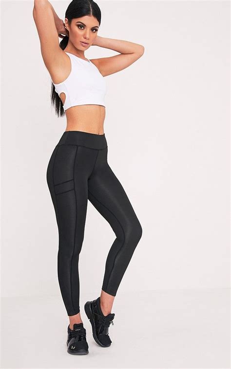 Black Panelled Gym Leggingsgoing To The Gym Never Felt So Good Get These Panelled Leggings And