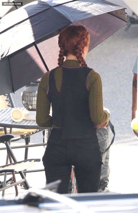 Scarlett Johansson Ass Butt At Filming For Marvel Movie Black Widow
