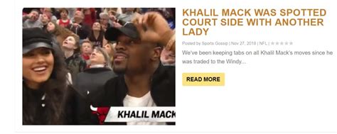 Chicago Bears Superstar Khalil Macks Girlfriend Finally Identified
