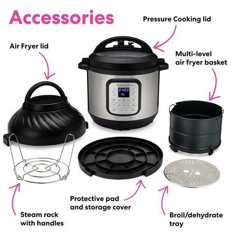 duo crisp air fryer pot instant quart 8l pressure cooker clever koch electric